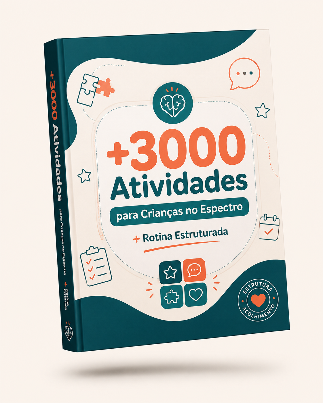 Mockup do pack +3000 Atividades para Crianças no Espectro + Rotina Estruturada